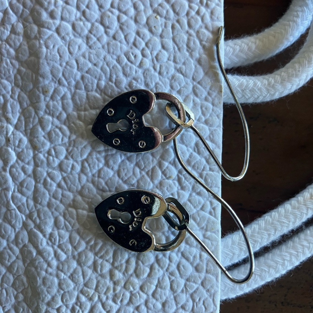 Dior silver Lock Earrings